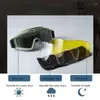 Utomhus Eyewear Anti Motorcykel Sports Tactical Desert Locust Goggles Fan Glasses Lens 3 Impact Military Shooting Dustät