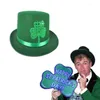 Basker Bucklebelt Green Hat -paljetter Shamrock Stpatrick Day Costume Decors