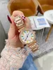 2024 Högkvalitativ Womens Watch Luxury Fashion Show Designer Watches Diamond Top Watch rostfritt stål armbandsur tagg