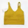 Ll Women's Yoga Lingerie y Bra U Vest Sports Shockproof Classic Popular Fitness Butter Soft Gym Soft Gym amovable coffre Mats Retail et Wholesale