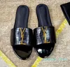 Designer slides Slippers Shoes High Quality Leather Slippers Luxury Sliders Women Summer Flip Flops Beach Sandals And dust bag