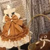 Vêtements pour chiens Maillard Style Lolita Princess Dress Petits vêtements Big Bowknot Laçage Design Vêtements Cat Festival Party Produits pour animaux de compagnie