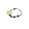 Gargantilha moda temperamento design minimalista colorido frisado colar pulseira para feminino menina festa presente jóias atacado