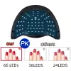 Secadores 66 LED Lâmpada UV para unhas Gel Polonês Lâmpada de secagem com sensor inteligente Lâmpada de gel para máquina de manicure Nail Art Salon Equipment