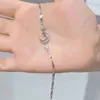 Designer de moda coreano charme pulseira simples pingente pulseiras ins moonstone cristal grânulo lua pingente pulseira jóias presentes