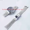 Watch Bands Rolamy 20mm Silver Jubilee Hollow End Strap with Oyster Deployment Buckle Stainless Steel Watch Strap Suitable for Seiko 5 SRPE53 55 57 58 60 24323