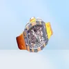 Męskie zegarki mechaniczne zegarek chronograf gumowy pasek Luminous Dilaint zegarek Wodoodporne składanie klamra Driving FAS1542061