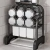 Kök förvaringsbestick hyllra rack skålsställe bärbar stor kapacitet för hemmabänk