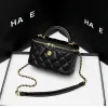 Handheld small bag for women's spring and summer new Lingge chain bag high-end and stylish crossbody bag popular box bag