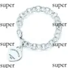 Tiffancy Armband Designer Classic Tiffanybracelet S925 Sterling Silber Doppelplattenanhänger mit Tropfkleber Diamantbeschichtetes Herzarmband Tiffanyset Fashion 517