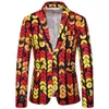 النمط العرقي متعدد الألوان المطبوعة للرجال من ملابس الملابس الأفريقية الكتان الأنيق Ternos Masculino Mens Suits Jackets 240313