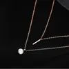 Catene Elegante Sier Collana a doppio strato Rotondo lucido Fl Zircone Ciondolo lungo Collane girocollo Regalo per ragazza Moda Consegna goccia Jewe Ota1H