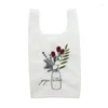 Shopping Bags Summer Women Transparent Tote Organza Yarn Cloth Beach Bag Embroidery Handbag High Quality Eco Clear Hand