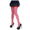 Women Socks Christmas Party Pantyhose Color Stripes Style High Waist Bag Foot Slim Fit Comfortable All-Match Base Tights