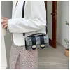 Casual verão transparente portátil geléia pequena e bolsa de praia para mulheres simples 2024 graffiti na moda ombro único crossbody fanny pack designer bolsa