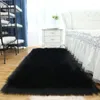 Dywany naśladowanie wełna pluszowa kolor salonu stolik do kawy dywan mata domowa użycie czystej sypialni koc wykuszowy czarny