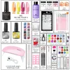 Vloeistoffen nagelkristalpoeder set professionele kristal nagel polymeer tips acryl gelpoets nagelbouwer decoratie diy nagel art