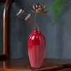 Vases Ceramic Red Vase Modern Small Desktop For Fireplace