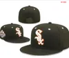 Męski baseball White Sox Dopasowany rozmiar Hats la Snapback Hats World Serie