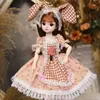 30cm 1/6 BJD bebek küçük sevimli elbise 21 çıkarılabilir ortak prenses güzellik makyaj moda diy oyuncak hediye kız 240308