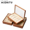 Jewelry Boxes MISHITU Wooden Jewelry Storage Box Ring Necklace Jewelry Display Box Store Earrings s Jewel Storage Home Organizer Case L240323