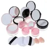 Storage Bottles Portable Plastic Powder Box Empty Loose Container With Sieve Mirror Cosmetic Sifter Jar Travel Makeup