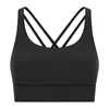 Yoga roupa confortável sutiã esportivo de bainha larga para mulheres ginásio volta cross strappy fitness wirefree acolchoado suporte médio tops