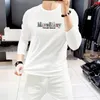 Neue 2024 Marke Stil Mode T-shirt für männer frauen Sommer Schwarz Weiß Langarm Luxurys Kleidung Hohe Qualität T-shirts kleidung Tees Größe M-4XL