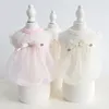 Dog Apparel Bowknot Lace Mesh Dress Small Clothes Fancy Princess Clothing Cat Sweet Kawaii Fashion Costume Pet Products Wholesale