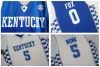 Maglie Kentucky Wildcats Jersey College Basketball Devin Booker John Wall Anthony 23 Davis -Anthony 12 Towns Demarcus 15 Cousins ​​Malik Monk