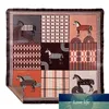 Quality European-Style Light Horse Double-Layer Composite Brocade Fox Velvet Blankets Office Nap Blanket Model Room Sofa Blankets Decoration