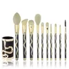 free shp Wholesale 3D stereoscopic snake makeup brushes crystal cosmetic brushes 10 pcs/set Beauty tools w3Ha#