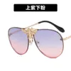 2 Stück Mode Luxus Designer personalisierte Biene Kröte Sonnenbrille 2022 neue Metall Mode große Rahmen Sonnenbrille Frauen ins Trend