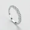 Cluster Rings CYJ European CZ Simple Wave S925 Sterling Silver Ring For Women Birthday Party Wedding Exquisite Jewelry