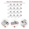 Lagringsflaskor 16 PCS Push-Pull Box Tennbehållare med lock Can Metal Tins Tinplate Små lådor