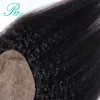 Perücken Riya 4x4 Seide Basis Verschlüsse Kinky Straight Human Hair Preplucked Haaransatz mit Babyhaar Brasilianer Yaki Straight Human Hair