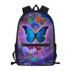 Sacs d'école enfants sac à dos enfants fantaisie papillon impression sacs à dos livre sac pour filles grande capacité cartable Bookbag