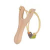 Tir en bois Kid Slingshot Sling traditionnel amusant chaîne jouets en plein air chasse intéressant accessoires en caoutchouc matériel coups YDL019 Tmluf