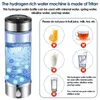 Vingglasögon Vätevattenflaske Effektiv tillverkare 360 ​​ml Generator Non-Slip Ionizer