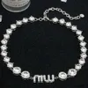 miu grote en kleine zusterstijl ~ hoogwaardige volledige diamanten party sleutelbeenketting jurk kettingaccessoires