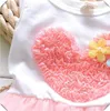 Mädchenkleider Süße Liebesblume Ärmelloses Babymädchenkleid Baumwollspitze Prinzessinnenkleid Baby Mädchen Erster Geburtstag Partykleid Kinderkleidung 24323