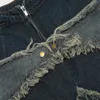 Short en jean Vintage à pompon étoile pour hommes, ample, épissage, Hip Hop, Streetwear, Harajuku Y2K, été 240314