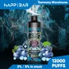 Oryginalny hapd bar dobry smak elektroniczny papieros HS12000 Dostępowy Vape duża pojemność 20 ml 2% 5% NIC Ecig Bateria Niemiec Niemiec