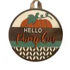 Decoratieve bloemen herfst huis decoratie front teken welkom Thanksgiving deur plaat hanger oogstseizoen Festival Party Decor