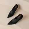 Elbise Ayakkabı Bahar Koyun Süet Kadınlar Yüksek Topuklu Derin Ağız Loafers Zapatos Mujer