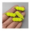 Dekorativa blommor Söt simulering Jelly Flat Back Bean Pod Flatback Harts Cabochon Fit Phone Case Decor Diy Hair Bows Center Scrapbooking