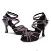 Kledingschoenen Latin dans voor dames Diamanten hoge hak Zacht platform Dansen Ballroom