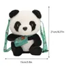 Bag Women Crossbody With Zipper Panda Fluffy Sling Soft Plush Shoulder Girls Winter Warm