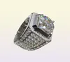 Male ring 925 Sterling silver Round 3ct 5A zircon Stone Engagement Wedding Band Rings for Men Finger Jewelry217A7015393