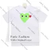 Designer TEE heren T-shirts CDG Com Des Garcons Kleine Rode Hart Spelen T-shirt Wit Heren Medium Tee D1 446